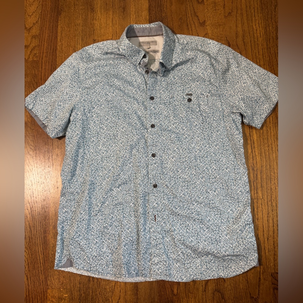 Ted Baker Blue Dress Shirt Elegant Design